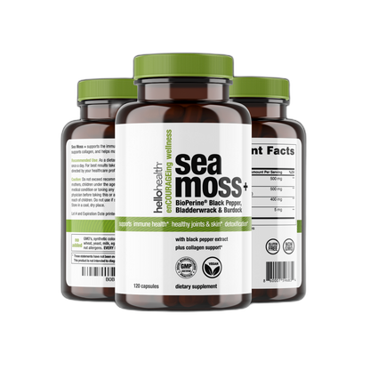 Organic Irish Sea Moss, Organic Bladderwrack, Organic Burdock & Bioperine capsules - Trending Wellness Store