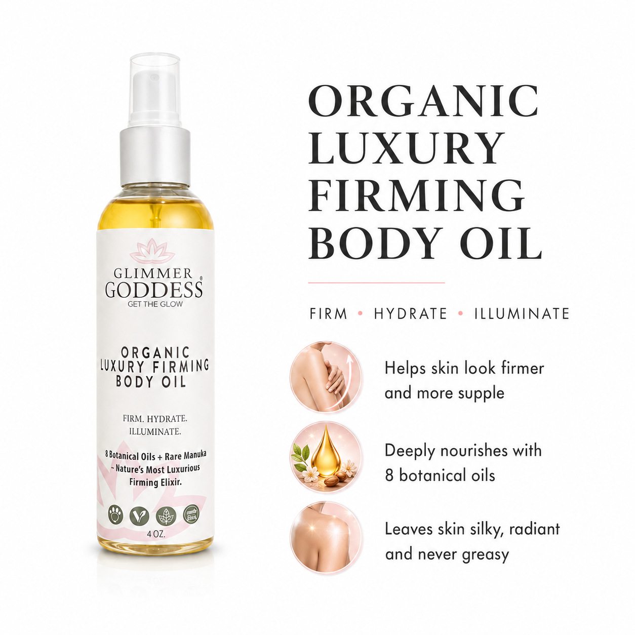 Organic Luxury Firming Body Oil – Anti-Aging Treatment - Trending Wellness Store
