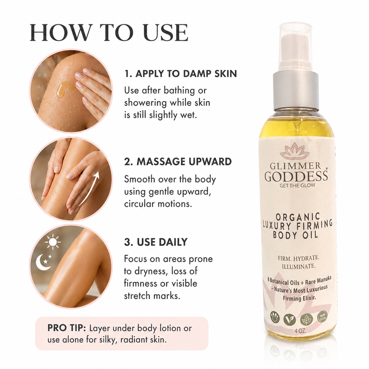 Organic Luxury Firming Body Oil – Anti-Aging Treatment - Trending Wellness Store