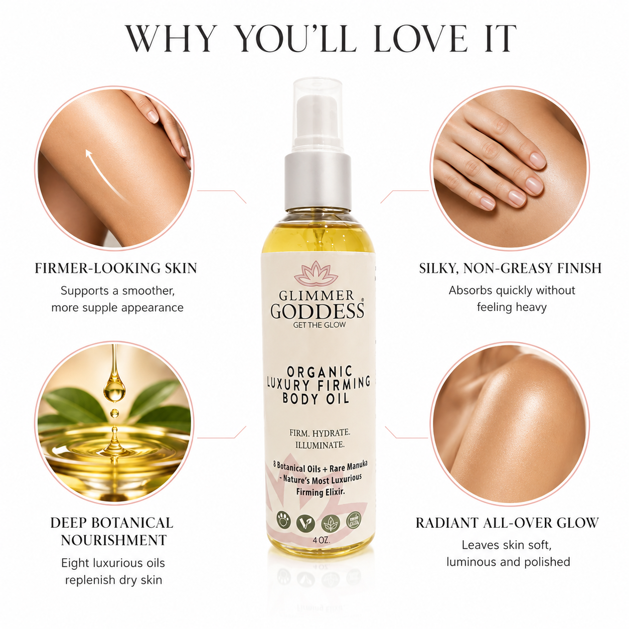 Organic Luxury Firming Body Oil – Anti-Aging Treatment - Trending Wellness Store