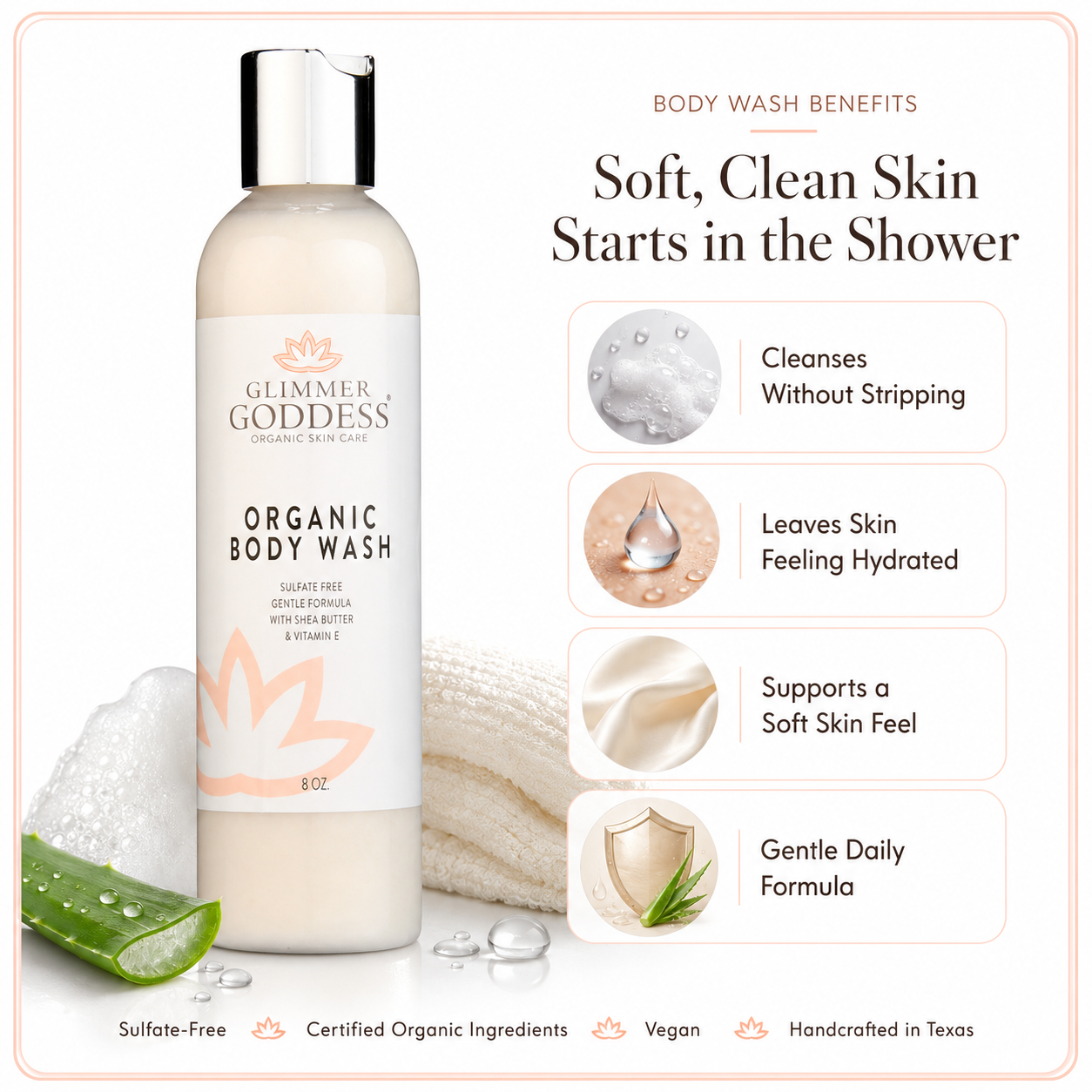 Organic Moisturizing Body Wash for Soft, Hydrated Skin - Trending Wellness Store