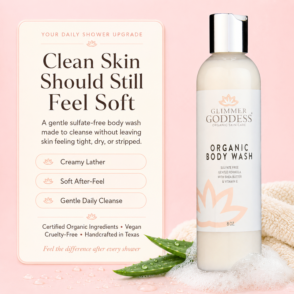 Organic Moisturizing Body Wash for Soft, Hydrated Skin - Trending Wellness Store