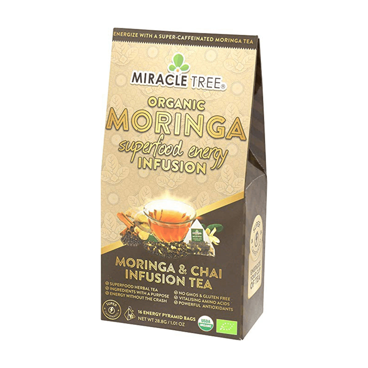 Organic Moringa Energy Tea - Chai Spice - Natural Coffee Alternative - Trending Wellness Store