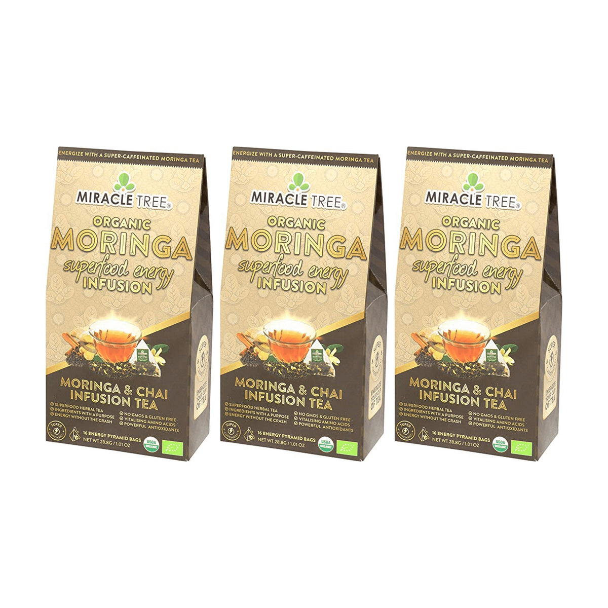 Organic Moringa Energy Tea - Chai Spice - Natural Coffee Alternative - Trending Wellness Store