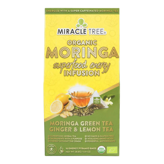 Organic Moringa Energy Tea - Ginger Lemon - Natural Coffee Alternative - Trending Wellness Store