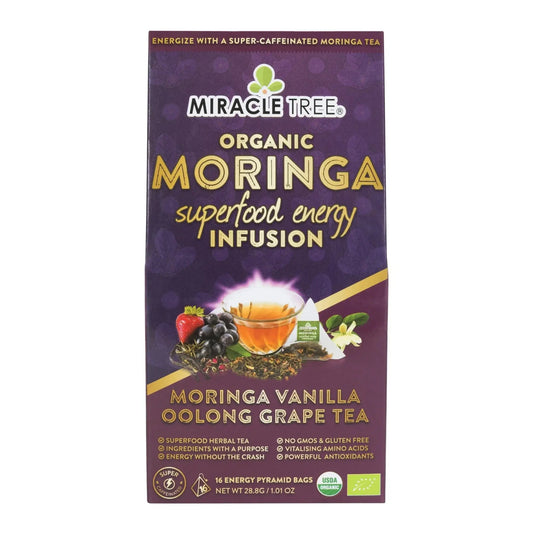 Organic Moringa Energy Tea - Grape Vanilla - Natural Coffee Alternative - Trending Wellness Store