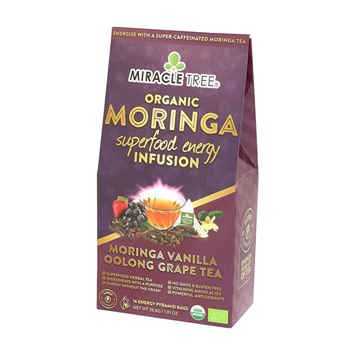 Organic Moringa Energy Tea - Grape Vanilla - Natural Coffee Alternative - Trending Wellness Store