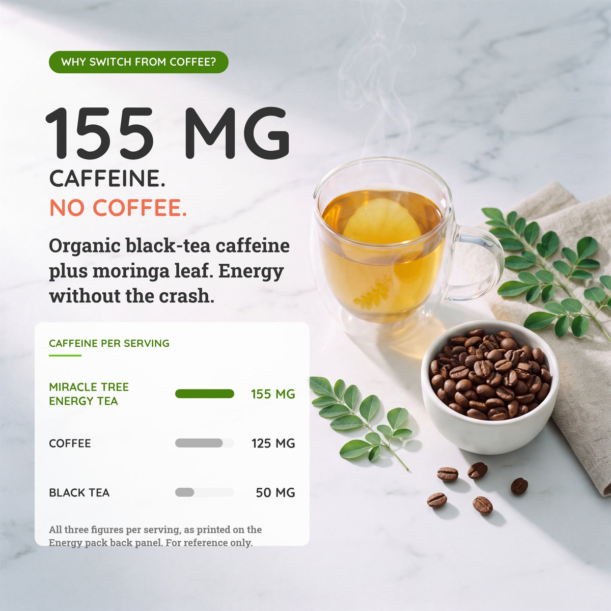 Organic Moringa Energy Tea - Grape Vanilla - Natural Coffee Alternative - Trending Wellness Store