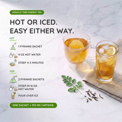 Organic Moringa Energy Tea - Grape Vanilla - Natural Coffee Alternative - Trending Wellness Store