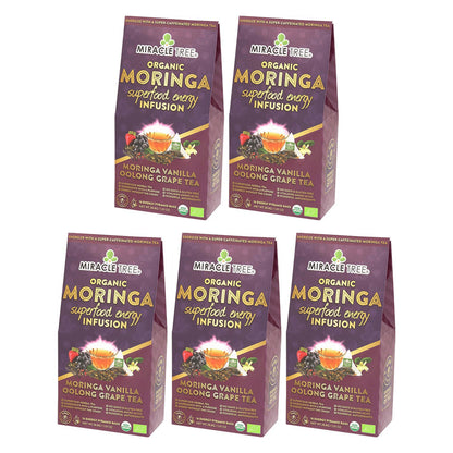 Organic Moringa Energy Tea - Grape Vanilla - Natural Coffee Alternative - Trending Wellness Store