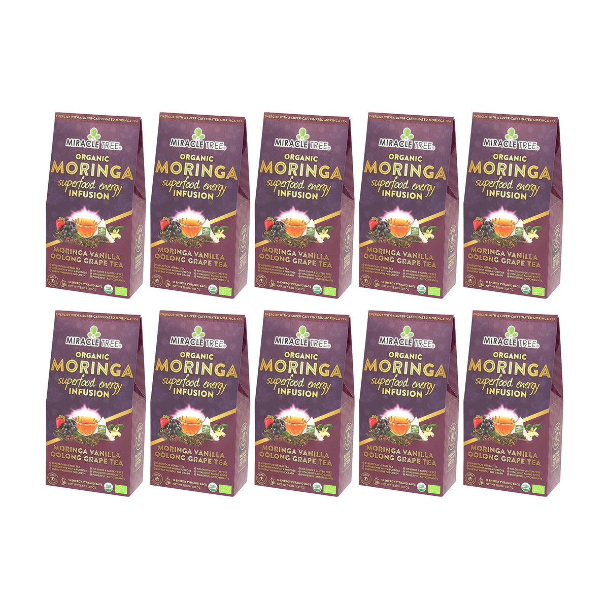 Organic Moringa Energy Tea - Grape Vanilla - Natural Coffee Alternative - Trending Wellness Store