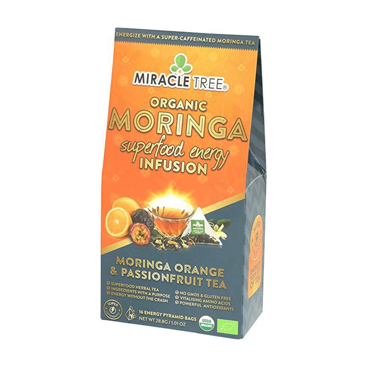 Organic Moringa Energy Tea - Orange Passionfruit - Natural Coffee Alternative - Trending Wellness Store