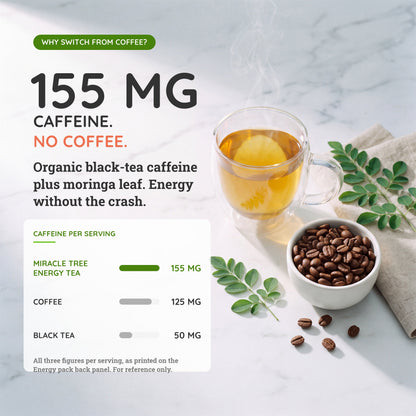 Organic Moringa Energy Tea - Orange Passionfruit - Natural Coffee Alternative - Trending Wellness Store
