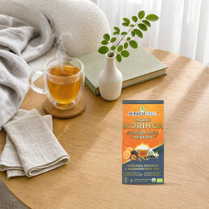 Organic Moringa Energy Tea - Orange Passionfruit - Natural Coffee Alternative - Trending Wellness Store