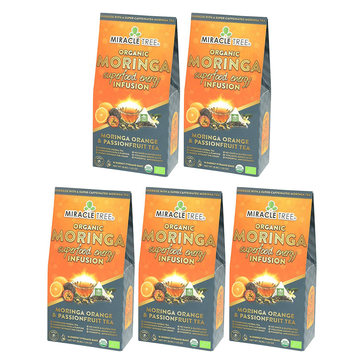 Organic Moringa Energy Tea - Orange Passionfruit - Natural Coffee Alternative - Trending Wellness Store
