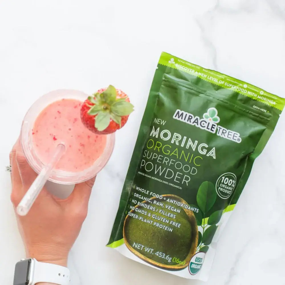 Organic Moringa Powder - 16oz Pouch (1 lb) - Trending Wellness Store