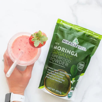 Organic Moringa Powder - 16oz Pouch (1 lb) - Trending Wellness Store