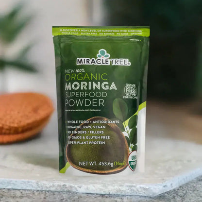 Organic Moringa Powder - 16oz Pouch (1 lb) - Trending Wellness Store