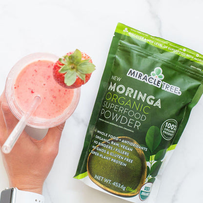 Organic Moringa Powder - 16oz Pouch - Trending Wellness Store
