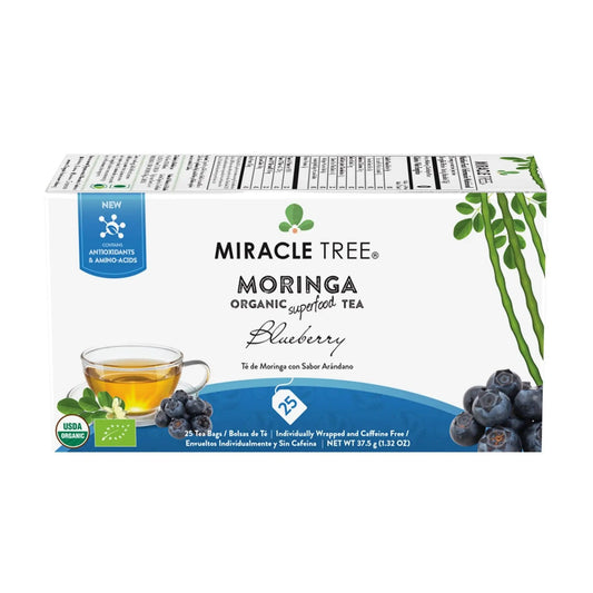 Organic Moringa Tea - Blueberry - Caffeine-Free Herbal Tea - Trending Wellness Store
