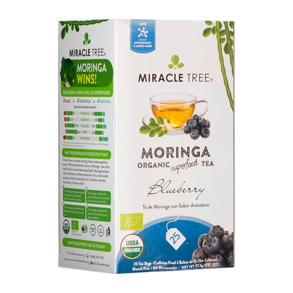 Organic Moringa Tea - Blueberry - Caffeine-Free Herbal Tea - Trending Wellness Store