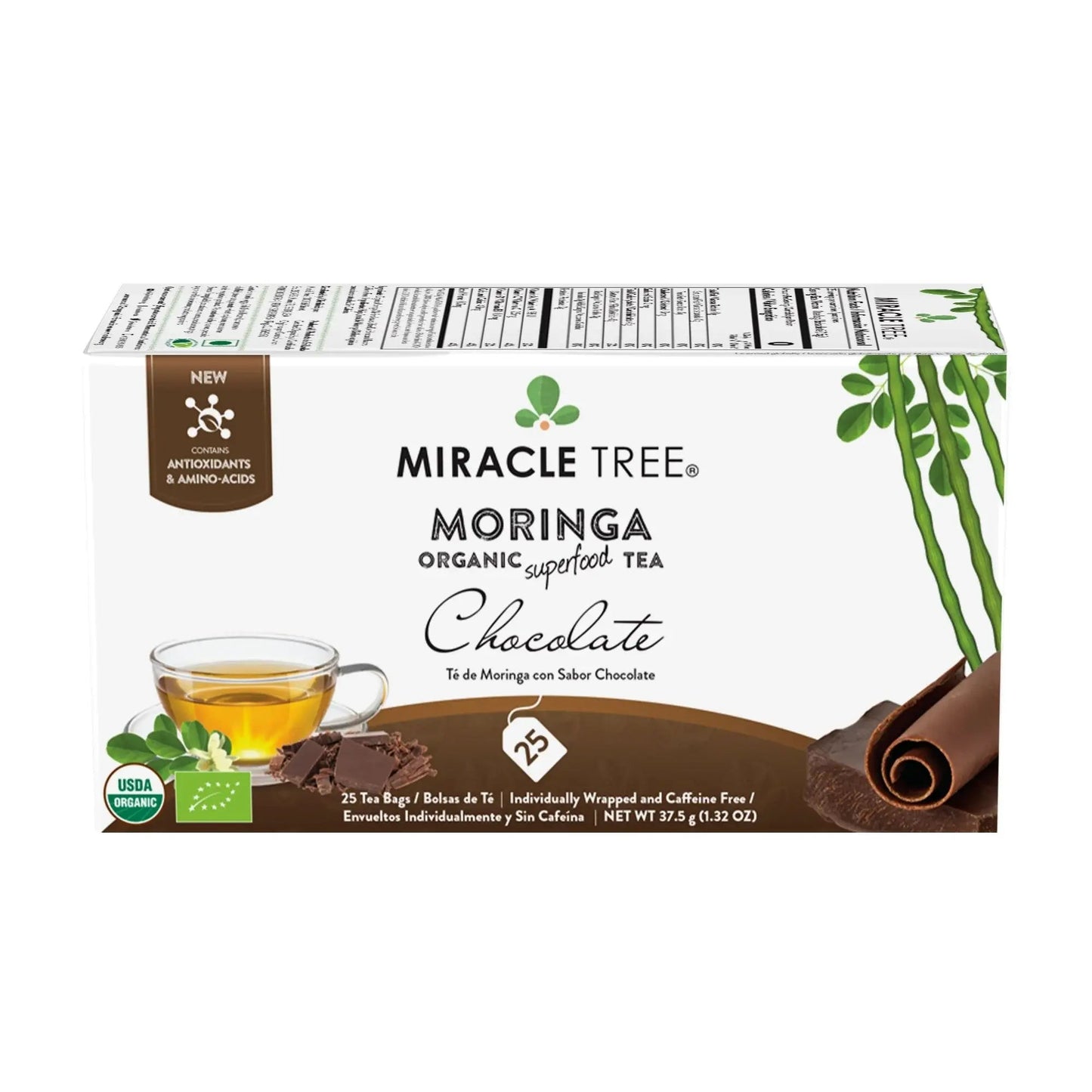 Organic Moringa Tea - Chocolate - Caffeine-Free Herbal Tea - Trending Wellness Store