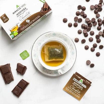 Organic Moringa Tea - Chocolate - Caffeine-Free Herbal Tea - Trending Wellness Store