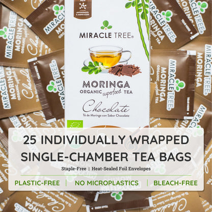 Organic Moringa Tea - Chocolate - Caffeine-Free Herbal Tea - Trending Wellness Store