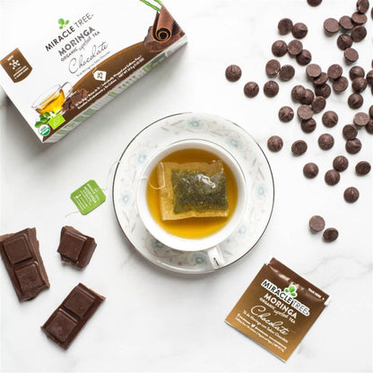 Organic Moringa Tea - Chocolate - Caffeine-Free Herbal Tea - Trending Wellness Store