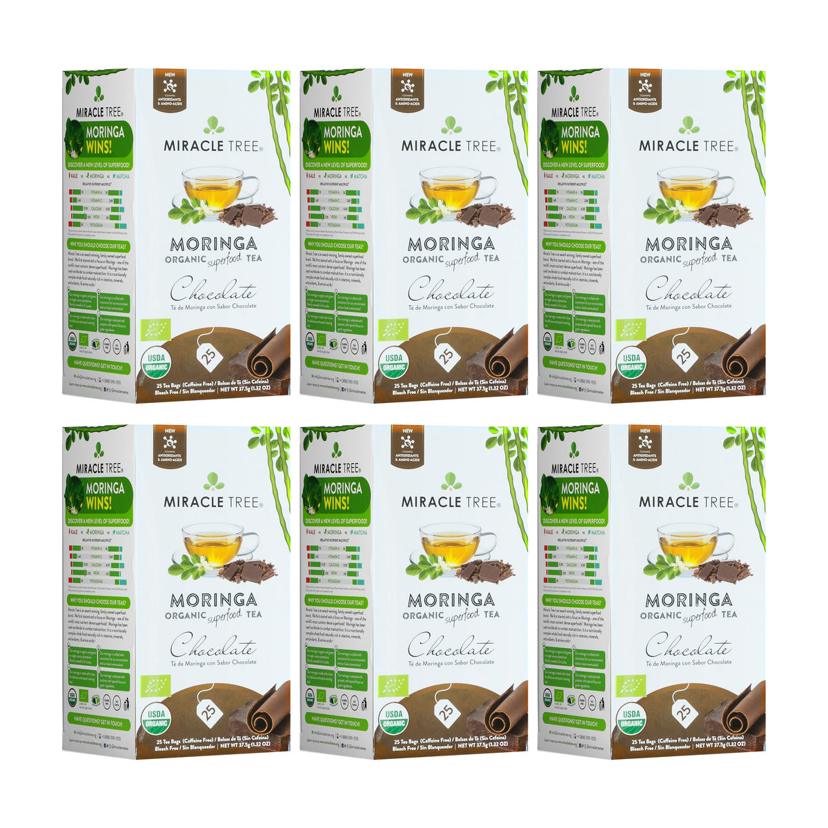 Organic Moringa Tea - Chocolate - Caffeine-Free Herbal Tea - Trending Wellness Store