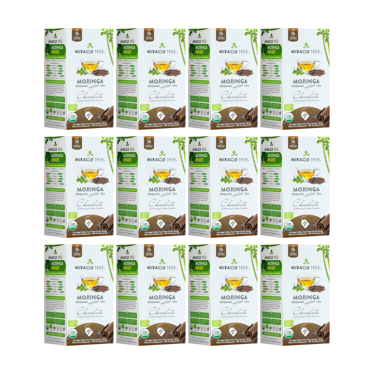 Organic Moringa Tea - Chocolate - Caffeine-Free Herbal Tea - Trending Wellness Store