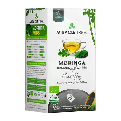 Organic Moringa Tea - Earl Grey - Lightly Caffeinated Herbal Tea - Trending Wellness Store