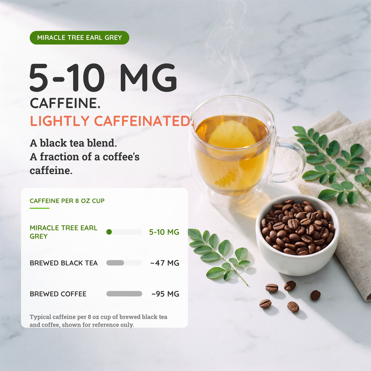 Organic Moringa Tea - Earl Grey - Lightly Caffeinated Herbal Tea - Trending Wellness Store