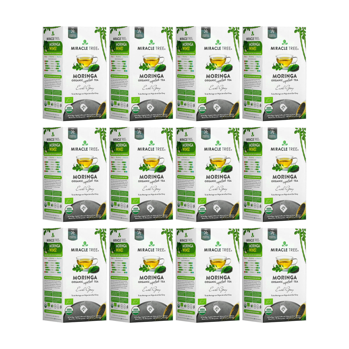 Organic Moringa Tea - Earl Grey - Lightly Caffeinated Herbal Tea - Trending Wellness Store
