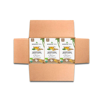 Organic Moringa Tea - Ginger - Caffeine-Free Herbal Tea - Trending Wellness Store