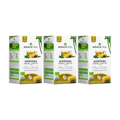 Organic Moringa Tea - Honey & Vanilla - Caffeine-Free Herbal Tea - Trending Wellness Store