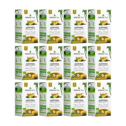 Organic Moringa Tea - Honey & Vanilla - Caffeine-Free Herbal Tea - Trending Wellness Store