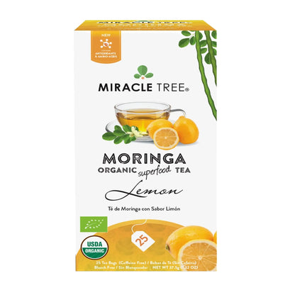 Organic Moringa Tea - Lemon - Caffeine-Free Herbal Tea - Trending Wellness Store