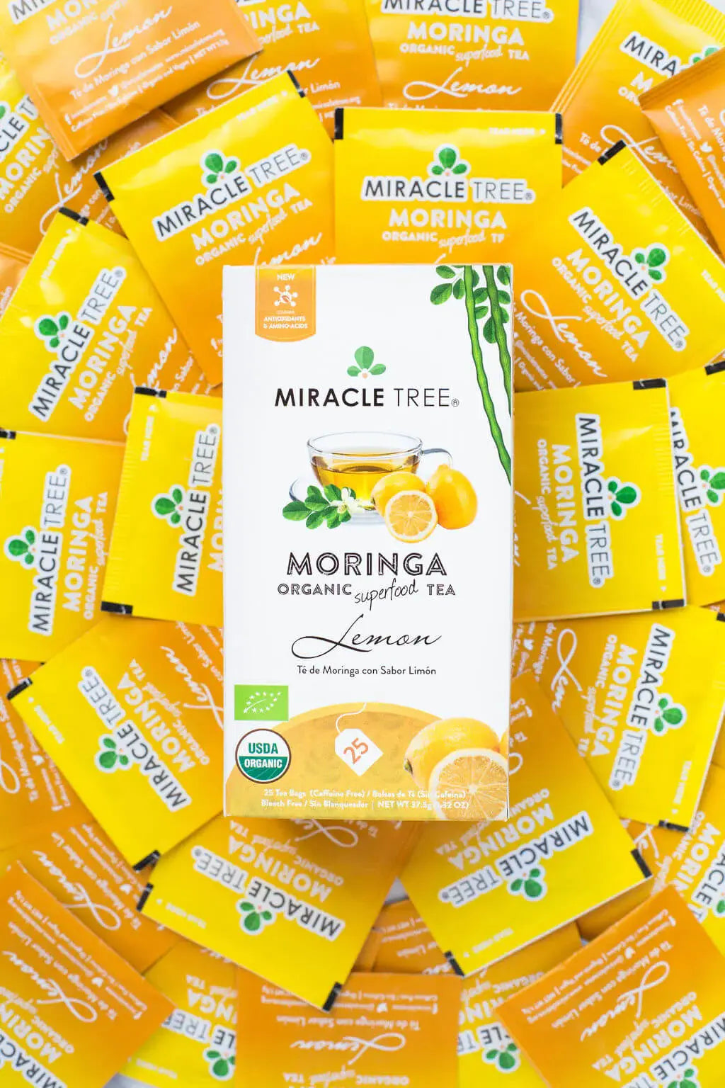 Organic Moringa Tea - Lemon - Caffeine-Free Herbal Tea - Trending Wellness Store