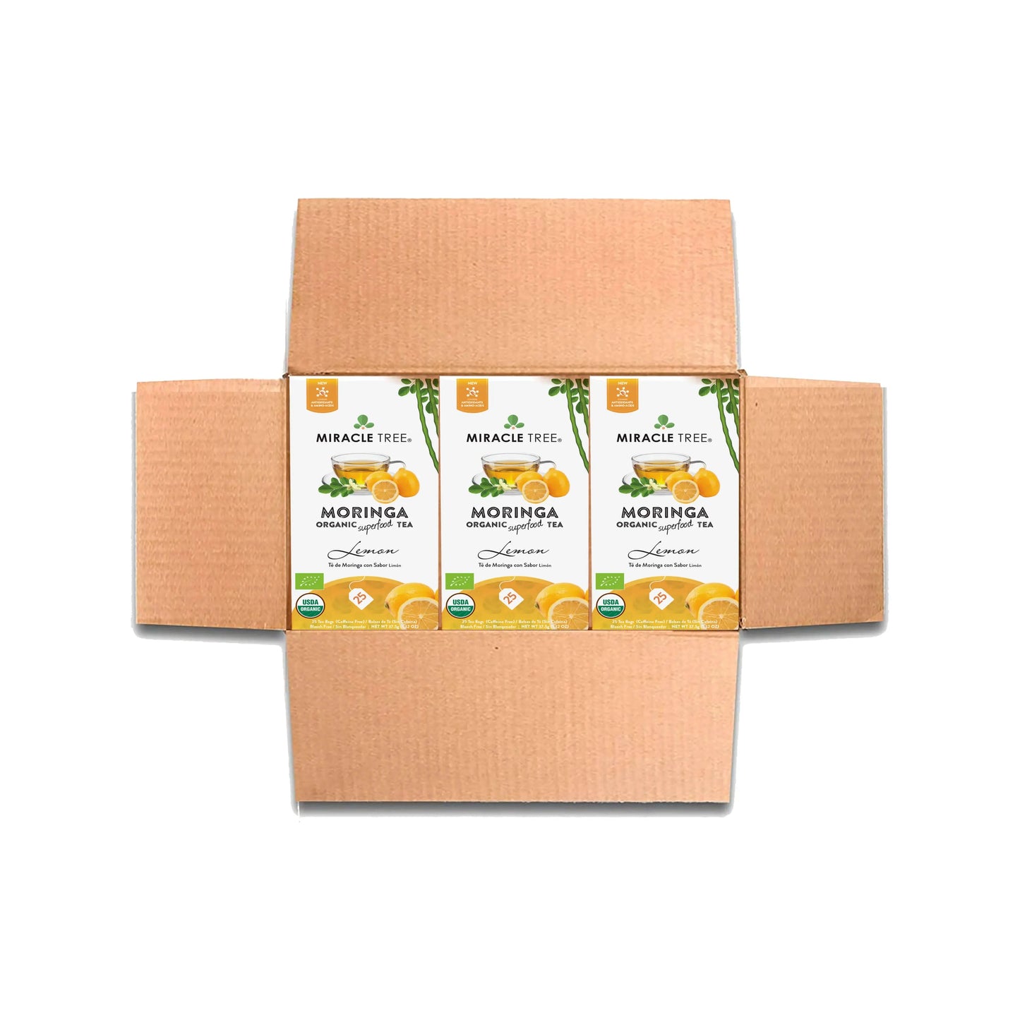 Organic Moringa Tea - Lemon - Caffeine-Free Herbal Tea - Trending Wellness Store