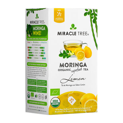 Organic Moringa Tea - Lemon - Caffeine-Free Herbal Tea - Trending Wellness Store