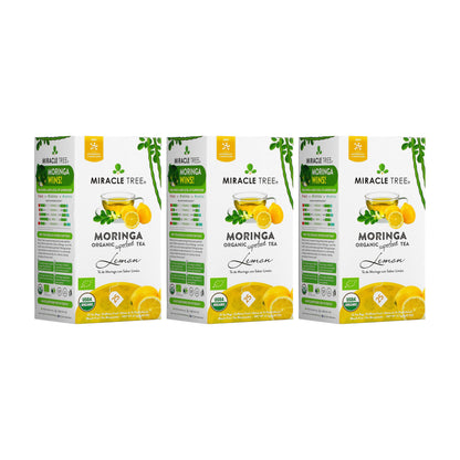 Organic Moringa Tea - Lemon - Caffeine-Free Herbal Tea - Trending Wellness Store