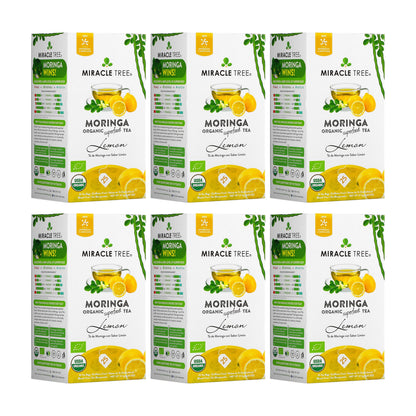 Organic Moringa Tea - Lemon - Caffeine-Free Herbal Tea - Trending Wellness Store