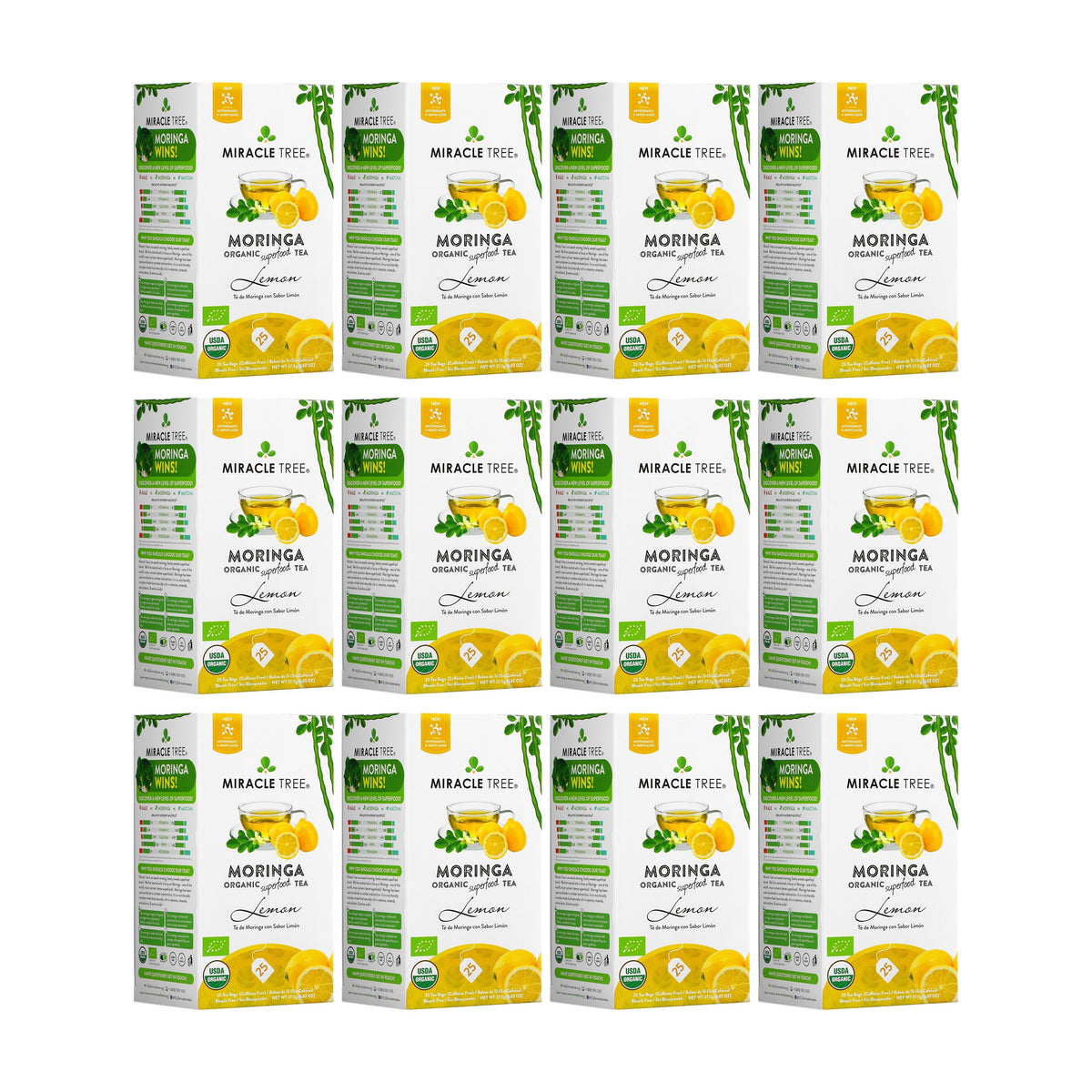 Organic Moringa Tea - Lemon - Caffeine-Free Herbal Tea - Trending Wellness Store