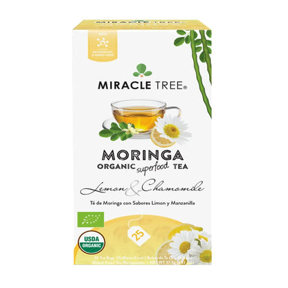 Organic Moringa Tea - Lemon & Chamomile - Caffeine-Free Herbal Tea - Trending Wellness Store