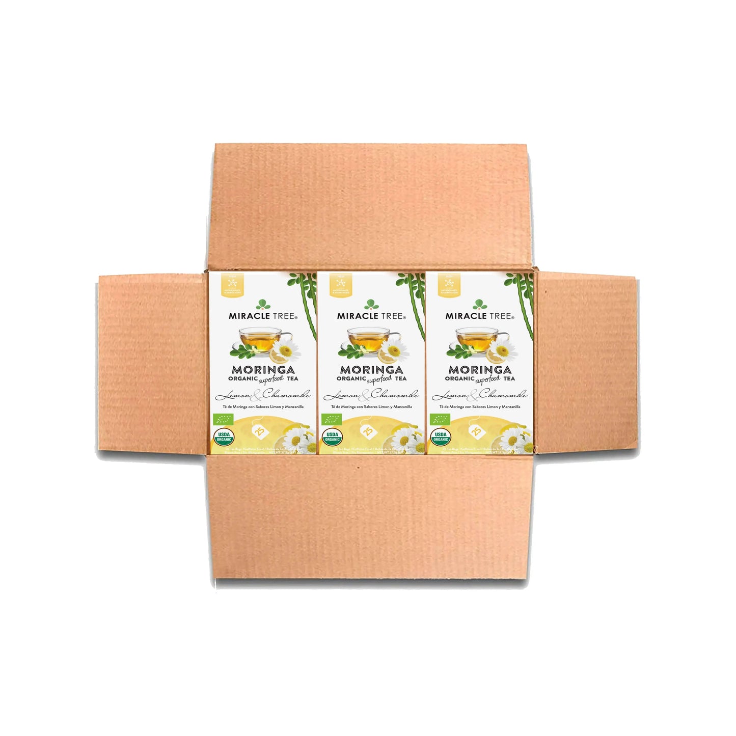 Organic Moringa Tea - Lemon & Chamomile - Caffeine-Free Herbal Tea - Trending Wellness Store