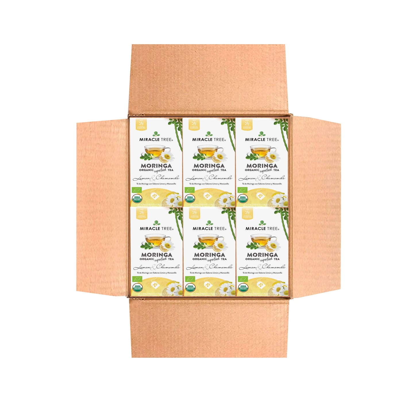Organic Moringa Tea - Lemon & Chamomile - Caffeine-Free Herbal Tea - Trending Wellness Store
