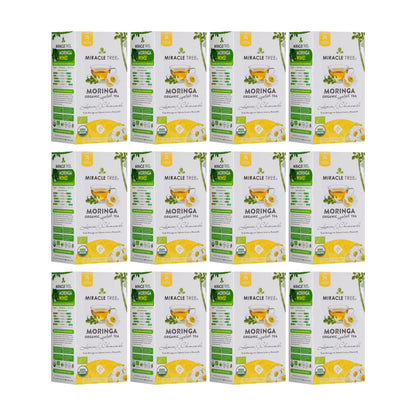 Organic Moringa Tea - Lemon & Chamomile - Caffeine-Free Herbal Tea - Trending Wellness Store