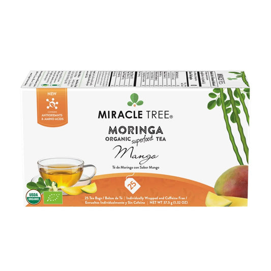 Organic Moringa Tea - Mango - Caffeine-Free Herbal Tea - Trending Wellness Store