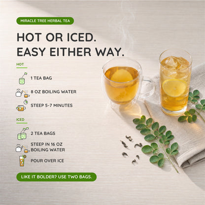 Organic Moringa Tea - Mango - Caffeine-Free Herbal Tea - Trending Wellness Store